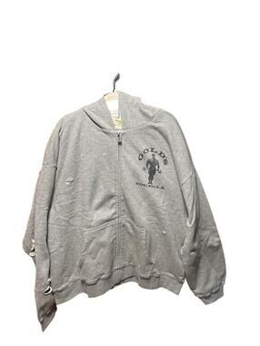 Gold's Gym Youngla Gray Zip-Up Hoodie Sweatshirt
